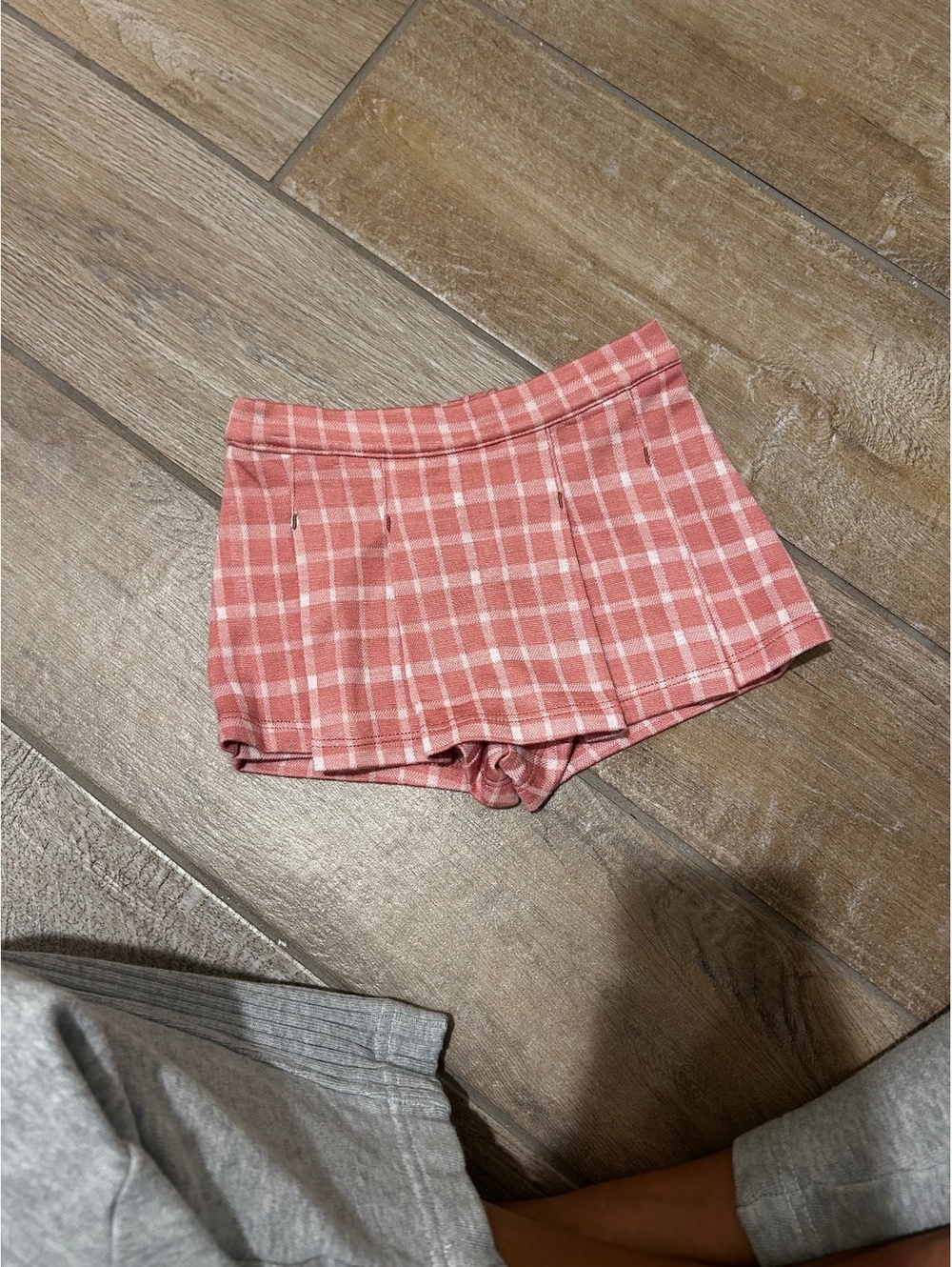 Pink Plaid Skort